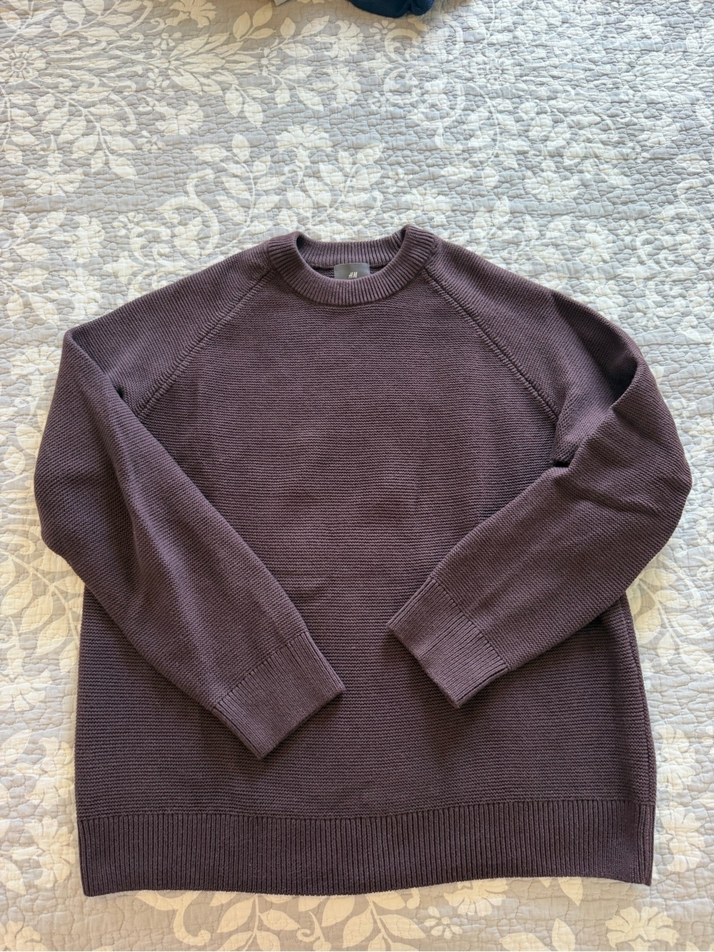 H&M Men's Crewneck Sweater in Brown